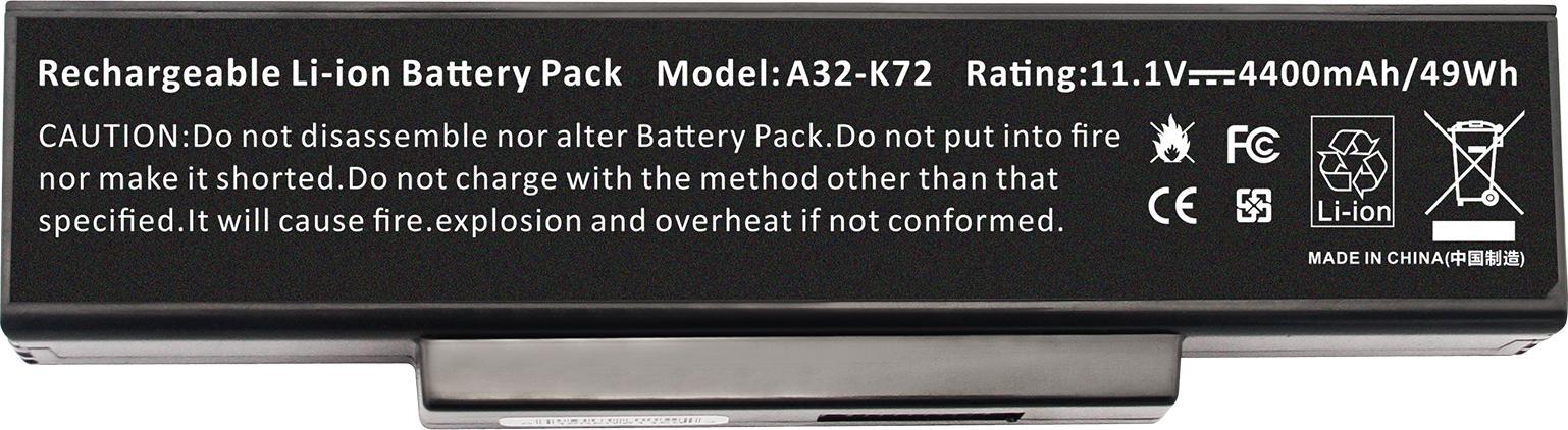 Bateria Eneron Bateria A32-K72 do Asus K72J K73SV N71 N73S X73S