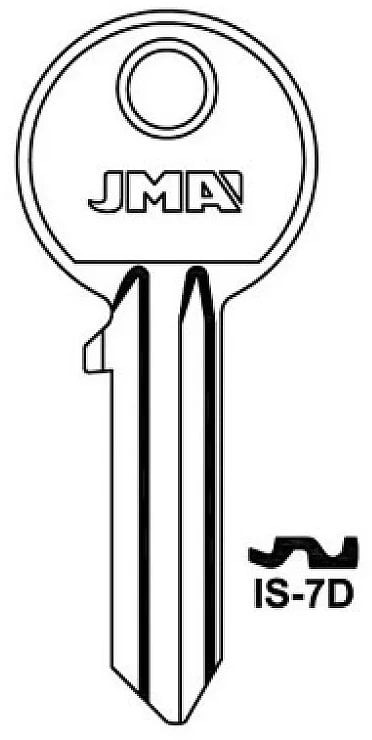 BLANK KEY ISE15(IS-7D) ISEO
