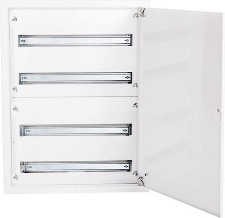 Alfako Rozdzielnica modułowa 4x24 natynkowa IP40 zamek RAL9003 reg ramka z drzwiami (A-RZ51)