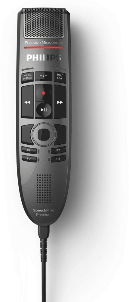 Mikrofon Philips SpeechMike Premium Touch, -37 dB, 200 - 12000 Hz, Unidirectional, Wired, USB, Black