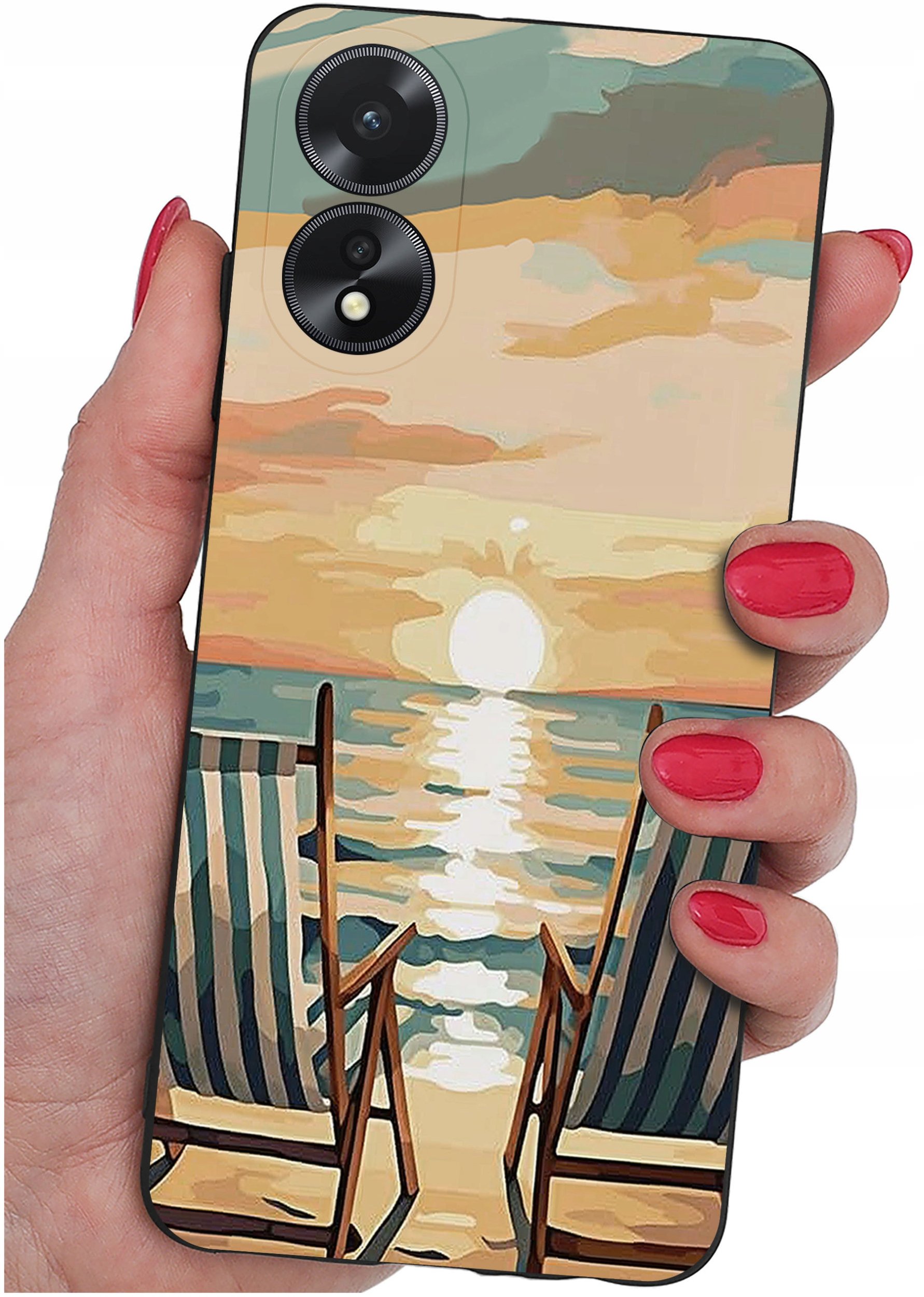 ETUI do Oppo A38 4G WZORY |SILIKONOWE MATT CASE + SZKŁO 9H