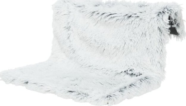 Trixie Legowisko na kaloryfer, dla kota, biało/czarne, plusz długowłosy, 45 × 26 × 31 cm