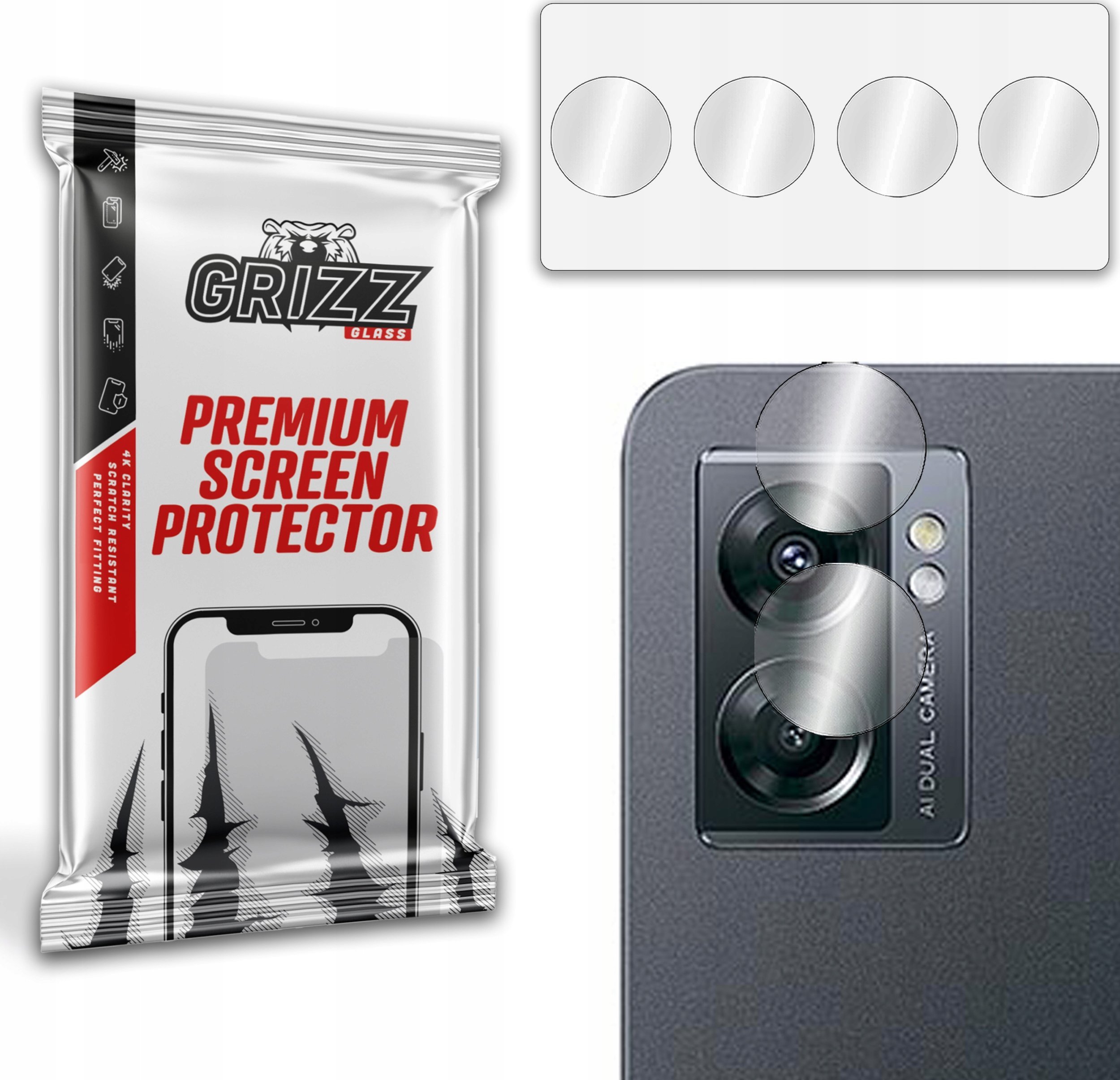 GrizzGlass Szkło na aparat GrizzGlass HybridGlass Camera do OnePlus Nord N300