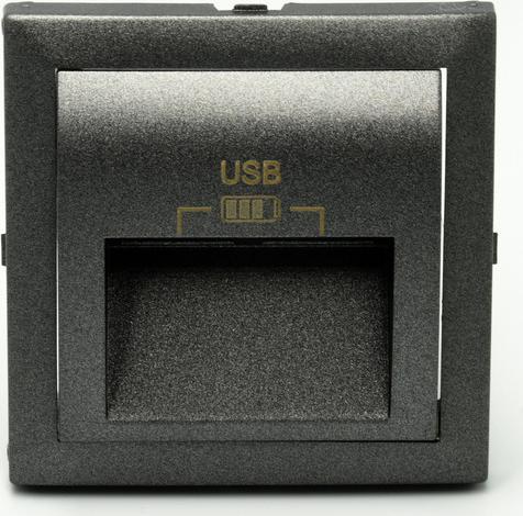 Efapel EFAPEL LOGUS90 ELEMENT CENTRALNY DO GNIAZDA PODW.USB GRAFIT 90673 TIS