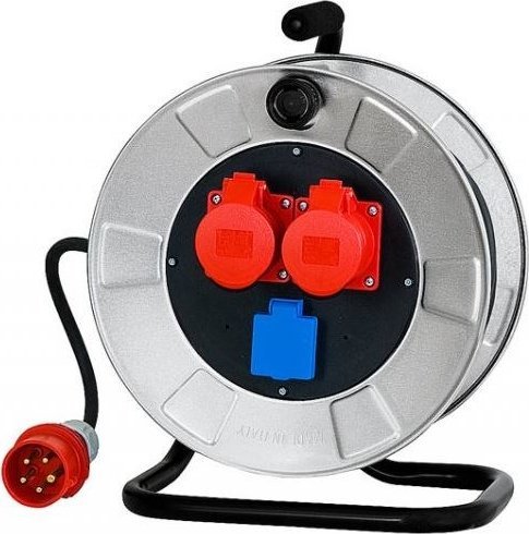 F-Elektro Przedłużacz siłowy na bębnie metalowym BORDO - 320 2x16A 5p, 230V, wt.16/5, OW 5x2,5 /25m/