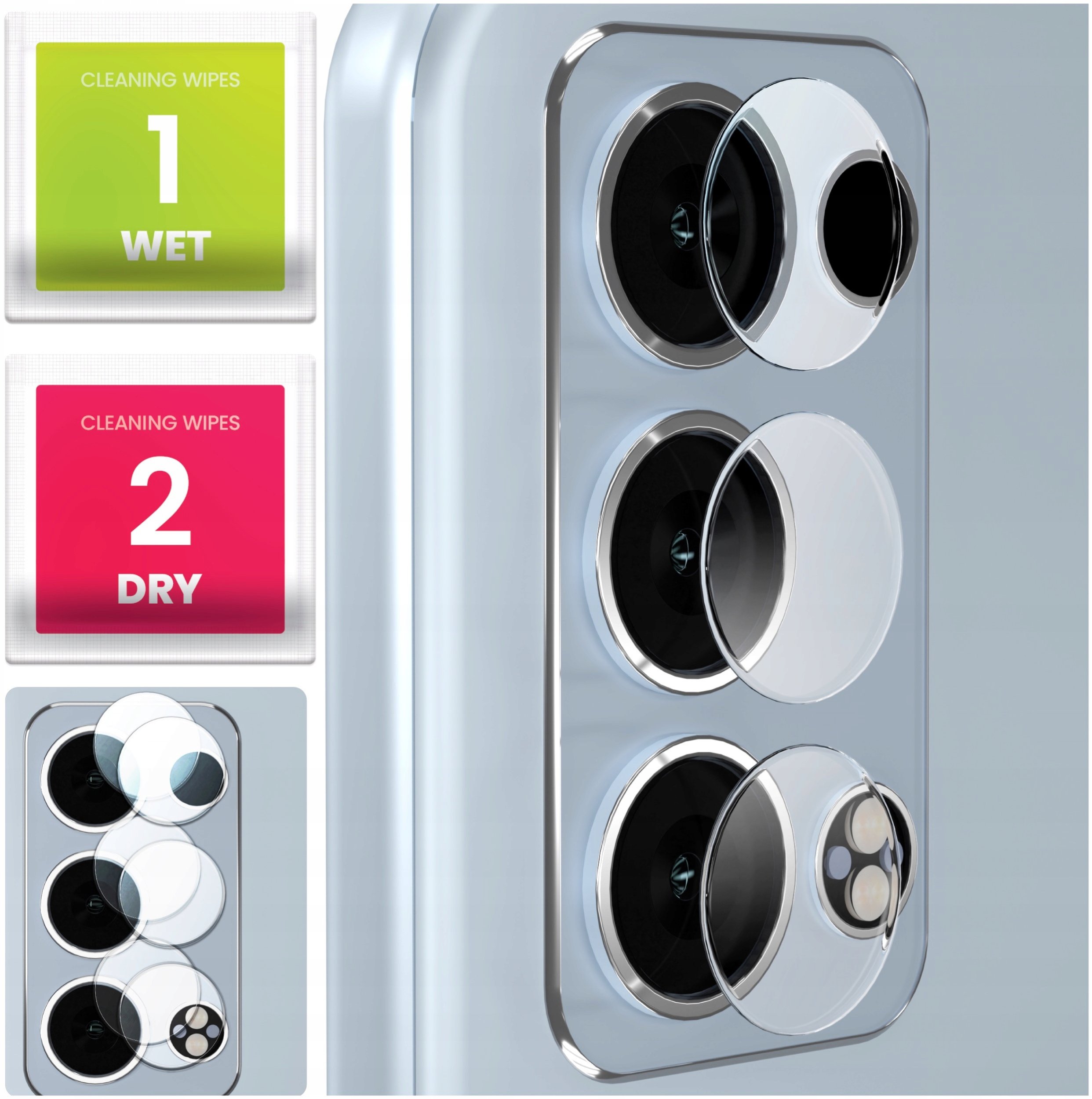 2-PAK Szkło Na Aparat Do Oppo Reno6 Pro 5G (Hartowane, Na Obiektyw, 9H)