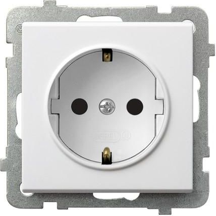 Ospel Gniazdo Sonata pojedyncze schuko białe (GP-1RS/m/00)
