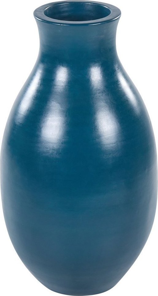 Beliani Wazon dekoracyjny z terakoty 48 cm niebieski STAGIRA