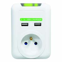 Logo Cordless 1 gniazdko, 2x USB