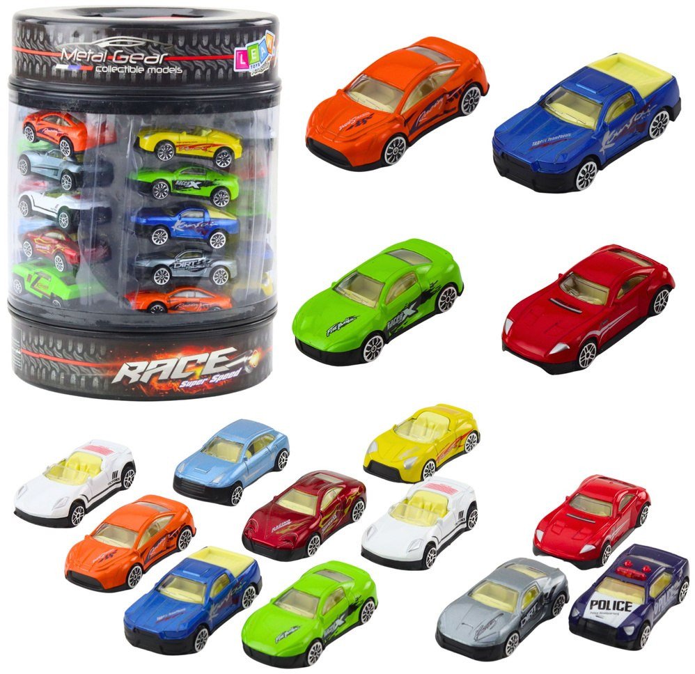 Zestaw Resoraków W Tubie Autka Nowoczesne Sportowe 1:64