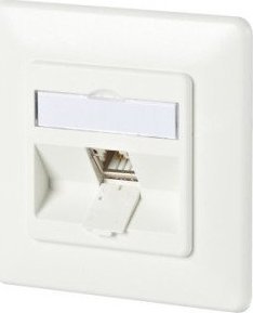 MetzConnect BTR BTR Data Outlet C6Amodul, Cat 6A, 180°, 1-port, flush-mount, pure white RAL 9010 - 130B11D11002-E
