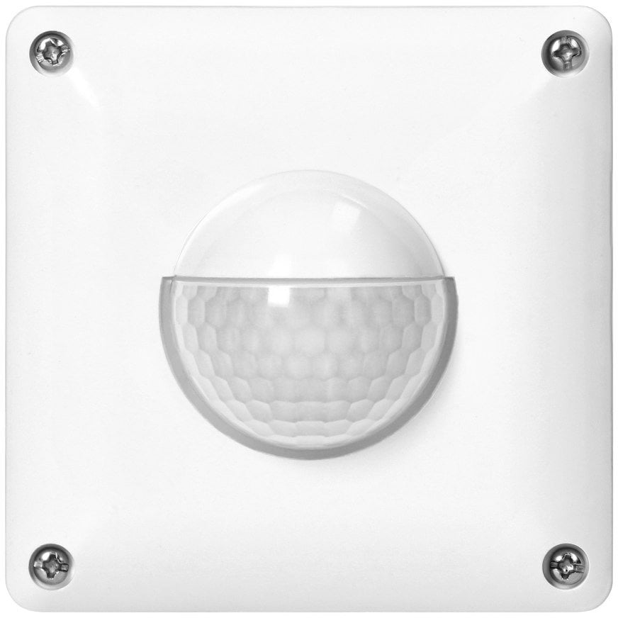 Czujnik ruchu, 2 i 3 żyłowy, 190 st. IP65, 500W, zasięg max. 20m, do puszki, biały