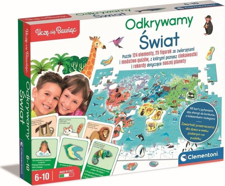 Clementoni PUZZLE 124EL ODKRYWAMY SWIAT CLM PUD