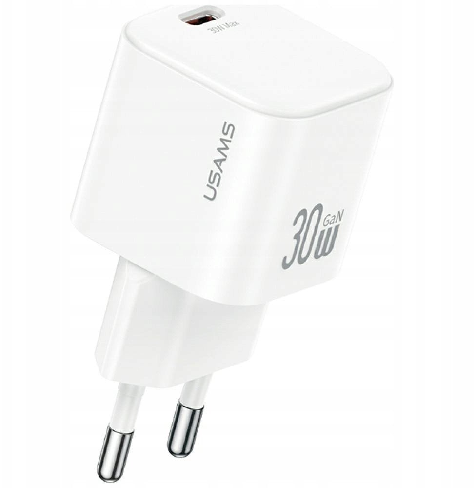 Ładowarka sieciowa USAMS JO Series CC262 30W USB-C + kabel USB-C/USB-C 1m biały