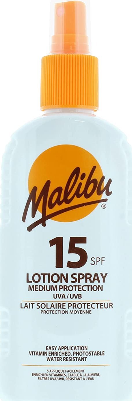 Malibu Malibu Sun Lotion Spray SPF15 Wodoodporny Spray 200ml