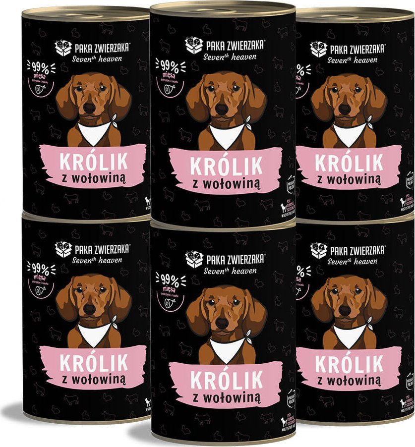 Paka Zwierzaka Paka Zwierzaka - Seventh heaven - Królik z wołowiną (rabbit & beef) 6x400g