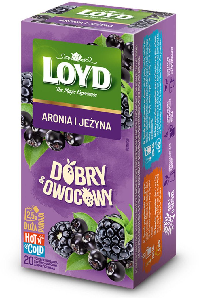 LOYD Herbata na ciepło i zimno aronia & jeżyna 20x2,5g