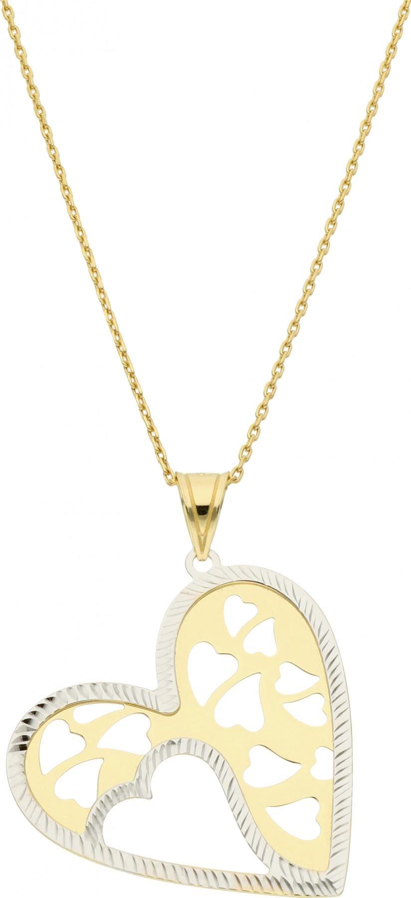 Rosanto Zawieszka duże złote ażurowe serce 585 14k