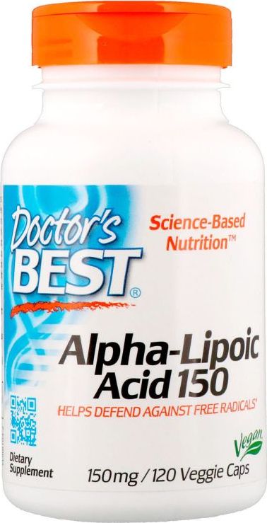 DOCTORS BEST Doctor's Best - Kwas Alfa Liponowy, 150mg, 120 vkaps