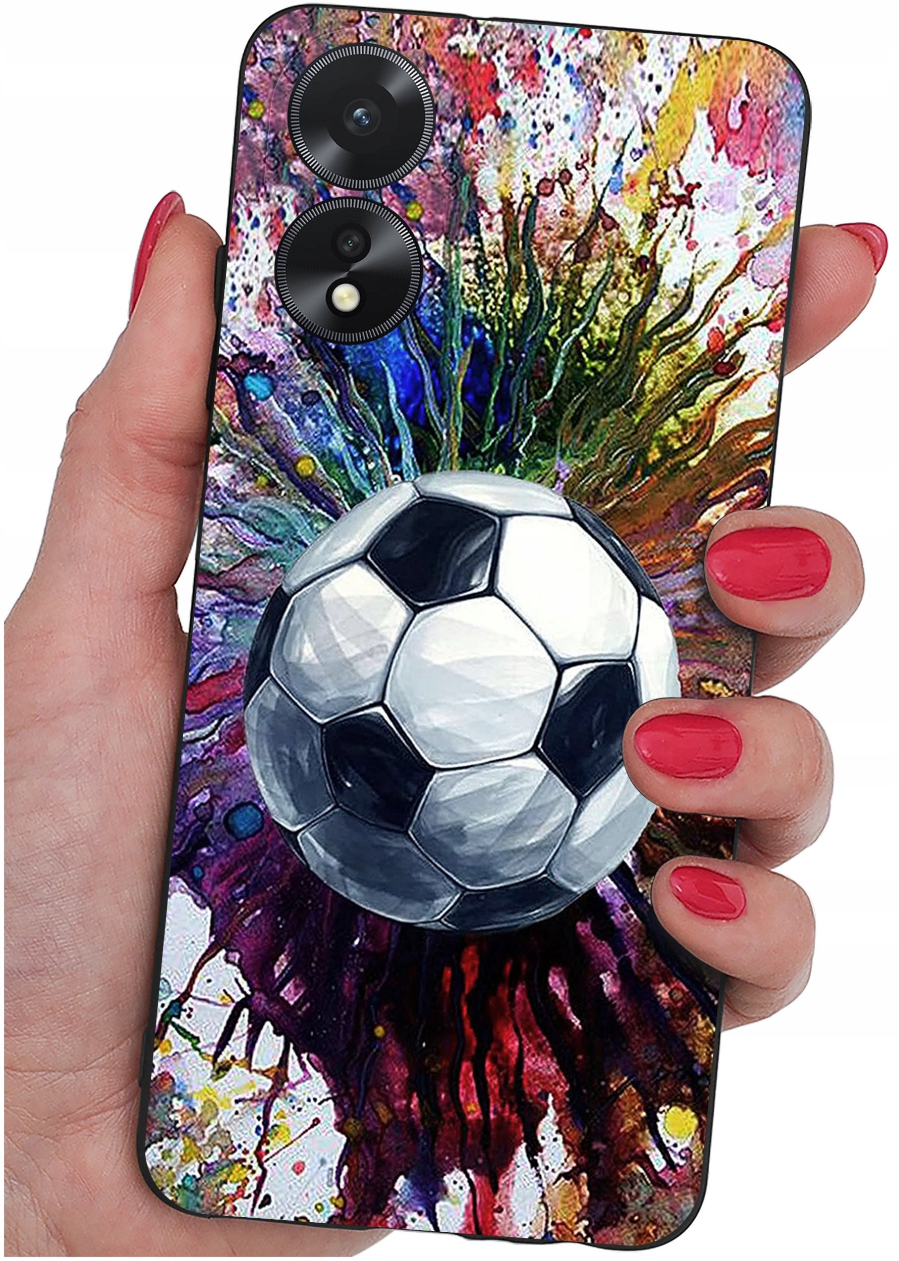 ETUI do Oppo A38 4G WZORY |SILIKONOWE MATT CASE + SZKŁO 9H