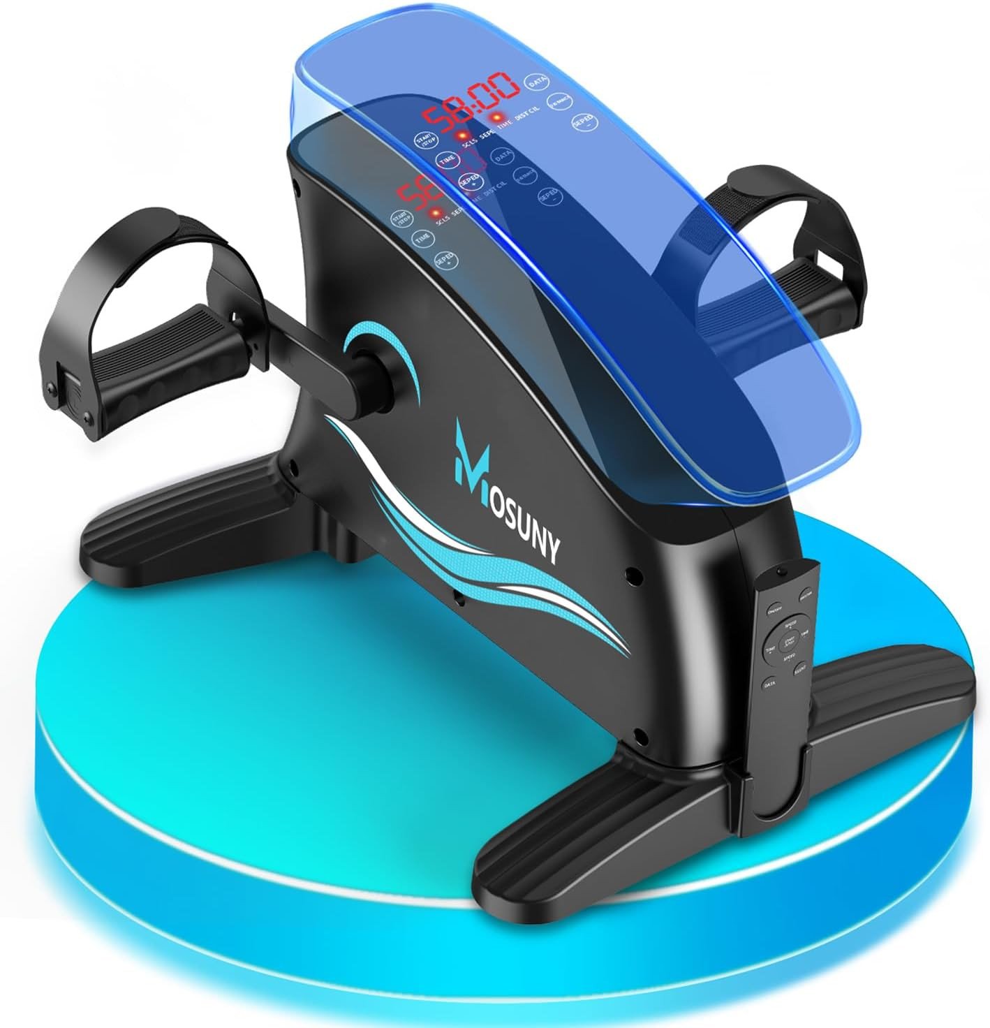 MOSUNY Trenażer rowerowy elektryczny z pedałami 15 prędkości 2025