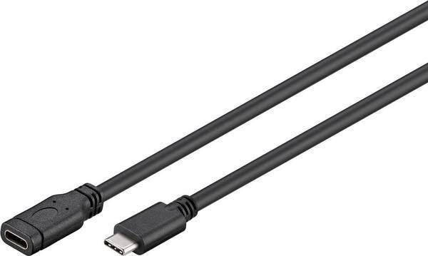 Kabel USB Goobay USB-C - USB-C 1 m Czarny (45393)