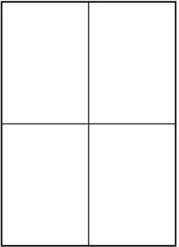 Logo Etykiety A4, matowe, białe, 4 etykiety, 140g/m2 (32237)