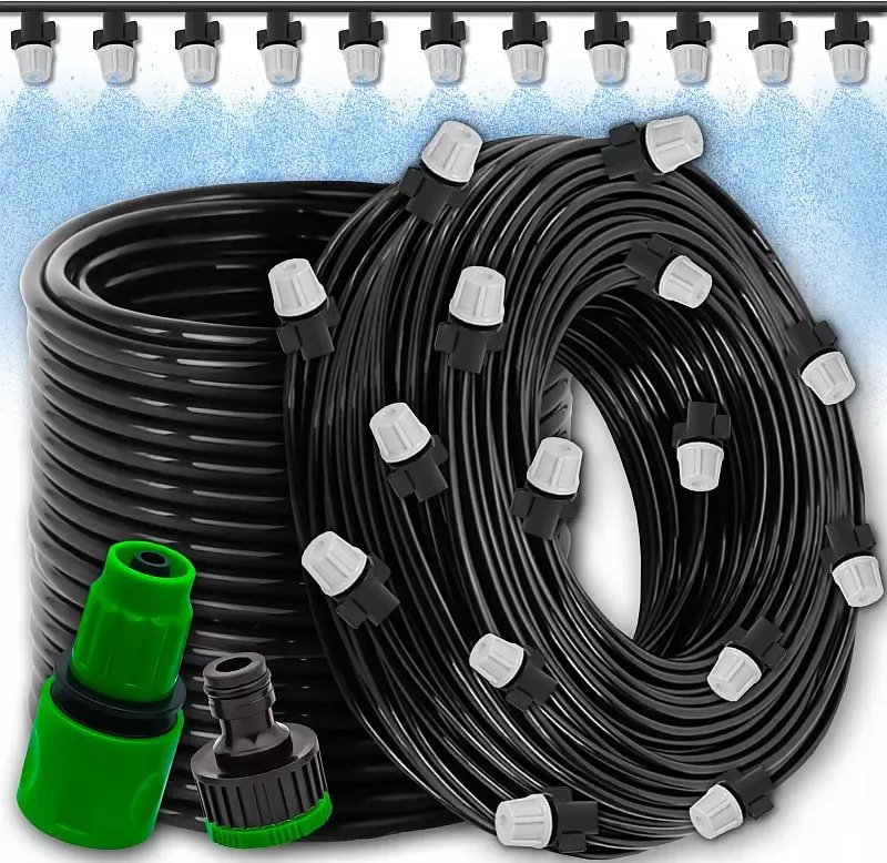 Tech-Led System nawadniania kurtyna wodna do ogrodu zraszacz mgiełka wąż 20m System nawadniania kurtyna wodna do ogrodu zraszacz mgiełka wąż 20m