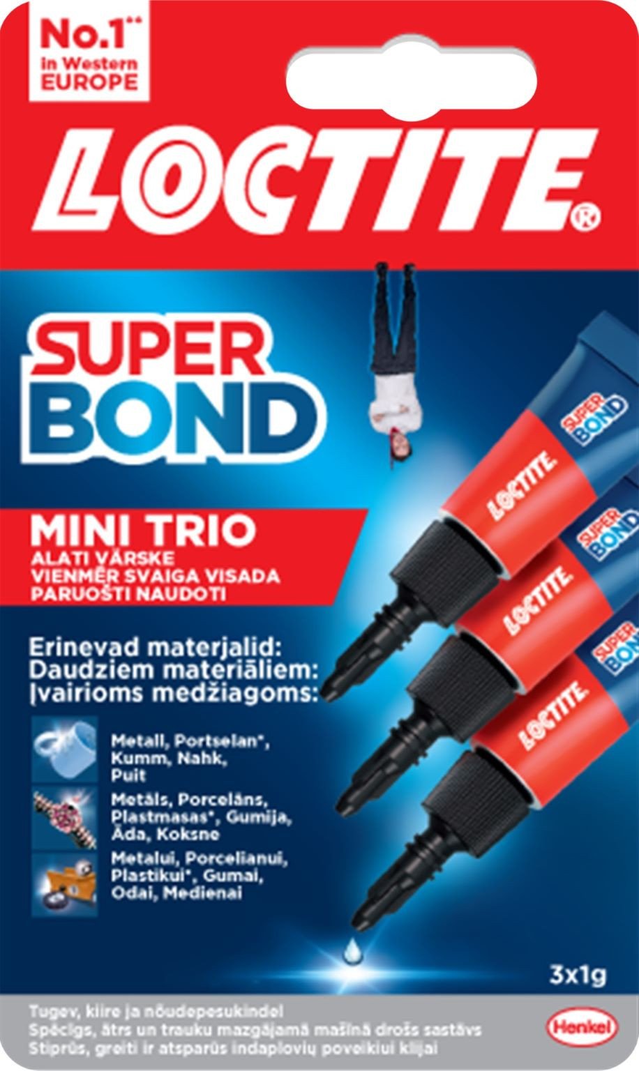 GLUE LOCTITE SUPER BOND MINI TRIO 3G