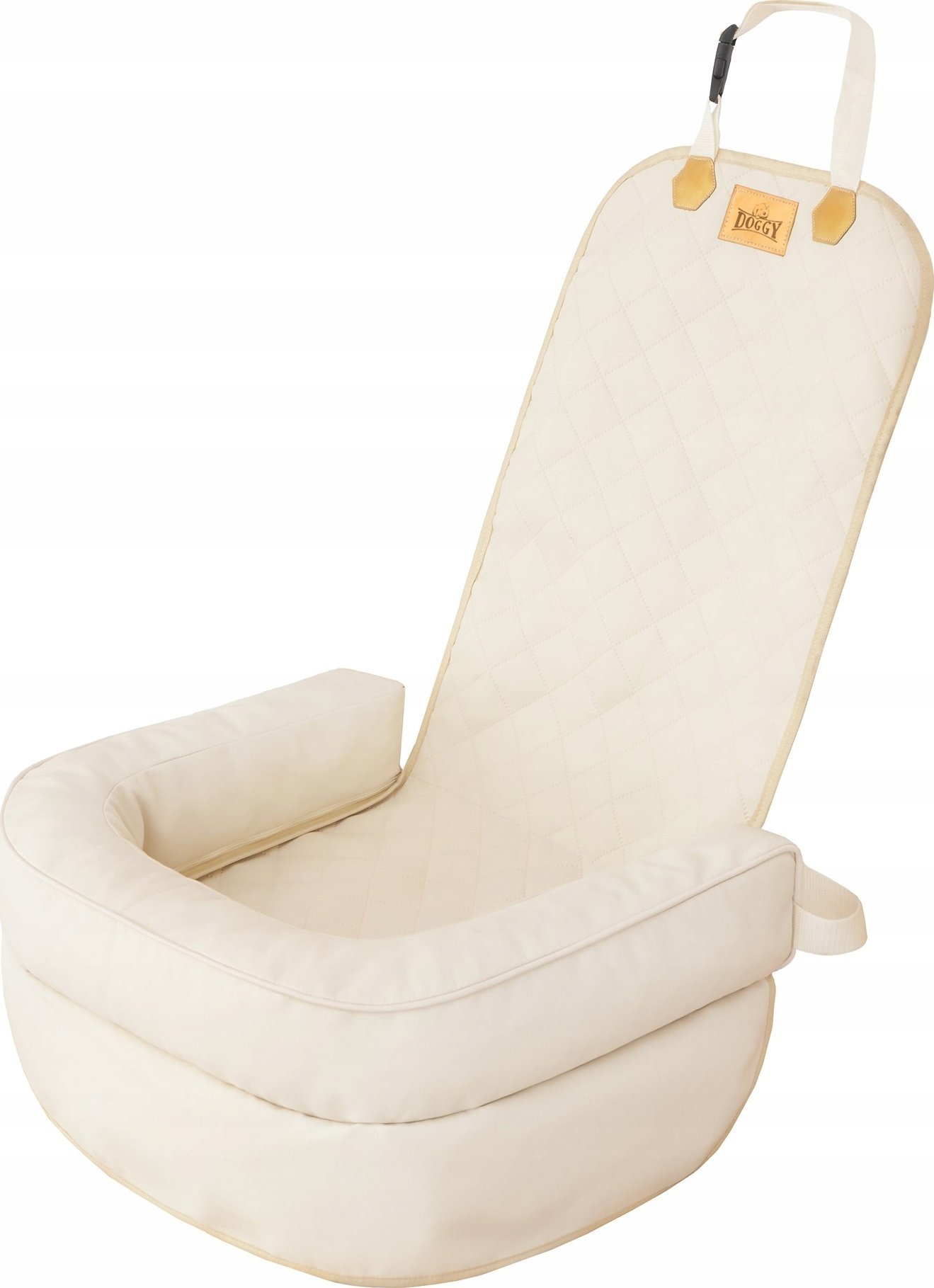 DOGGY TRANSPORTER FRONT BEŻ SKAJ