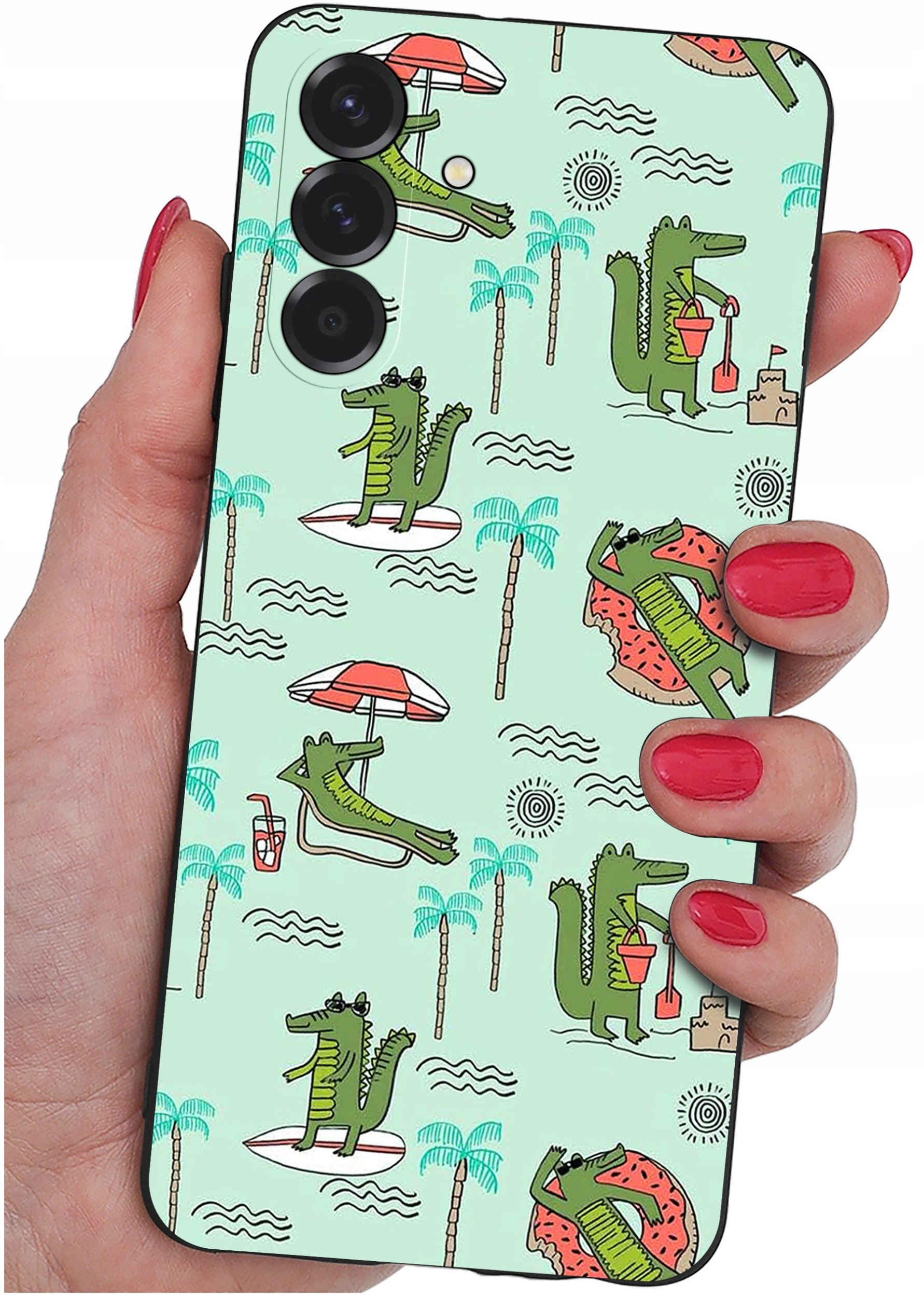 ETUI do Samsung A26 5G | WZORY | SILIKONOWE MATT CASE + SZKŁO 9H