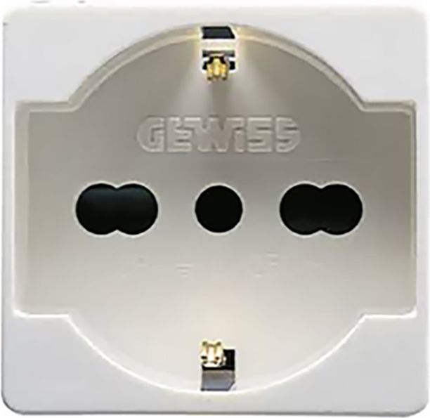Gewiss Gniazdo 2P+E standard włoski/niemiecki 16A 250V białe (GW20246)