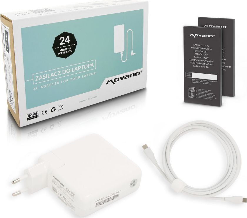 Zasilacz do laptopa Movano 87 W, 4.3 A, 20.4 V (ZZ/USBC87W)