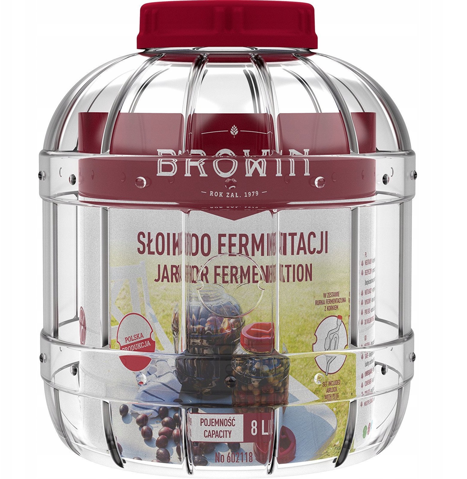 MULTIFUNCT. 8L PLASTIC JAR FOR FERMEN.