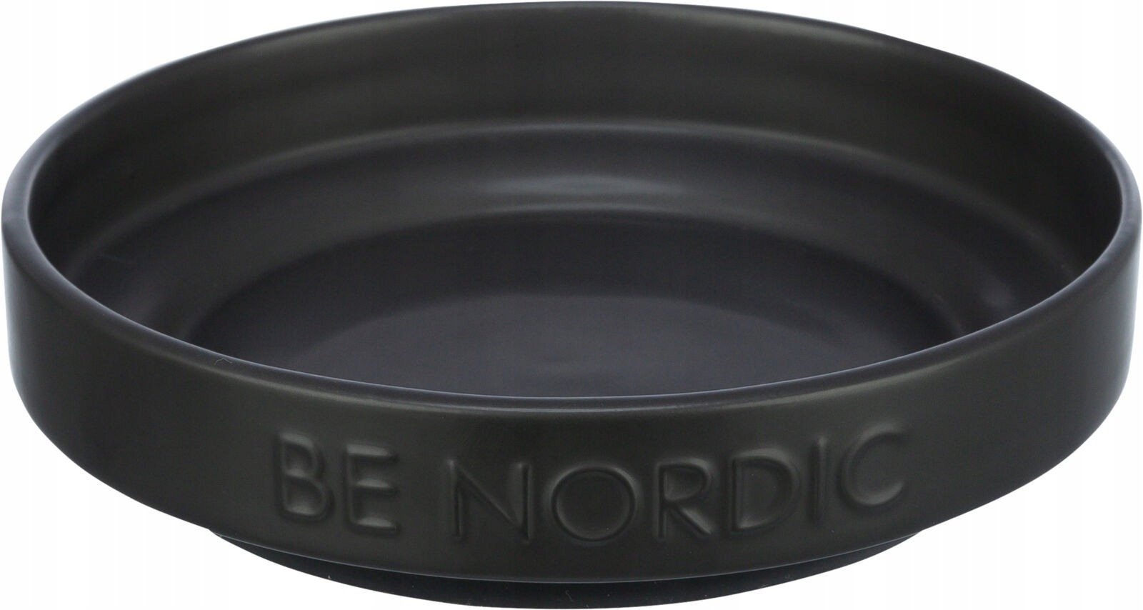 BE NORDIC, miska, dla kota, czarna, ceramika/guma, 0,3 l/o 16 cm