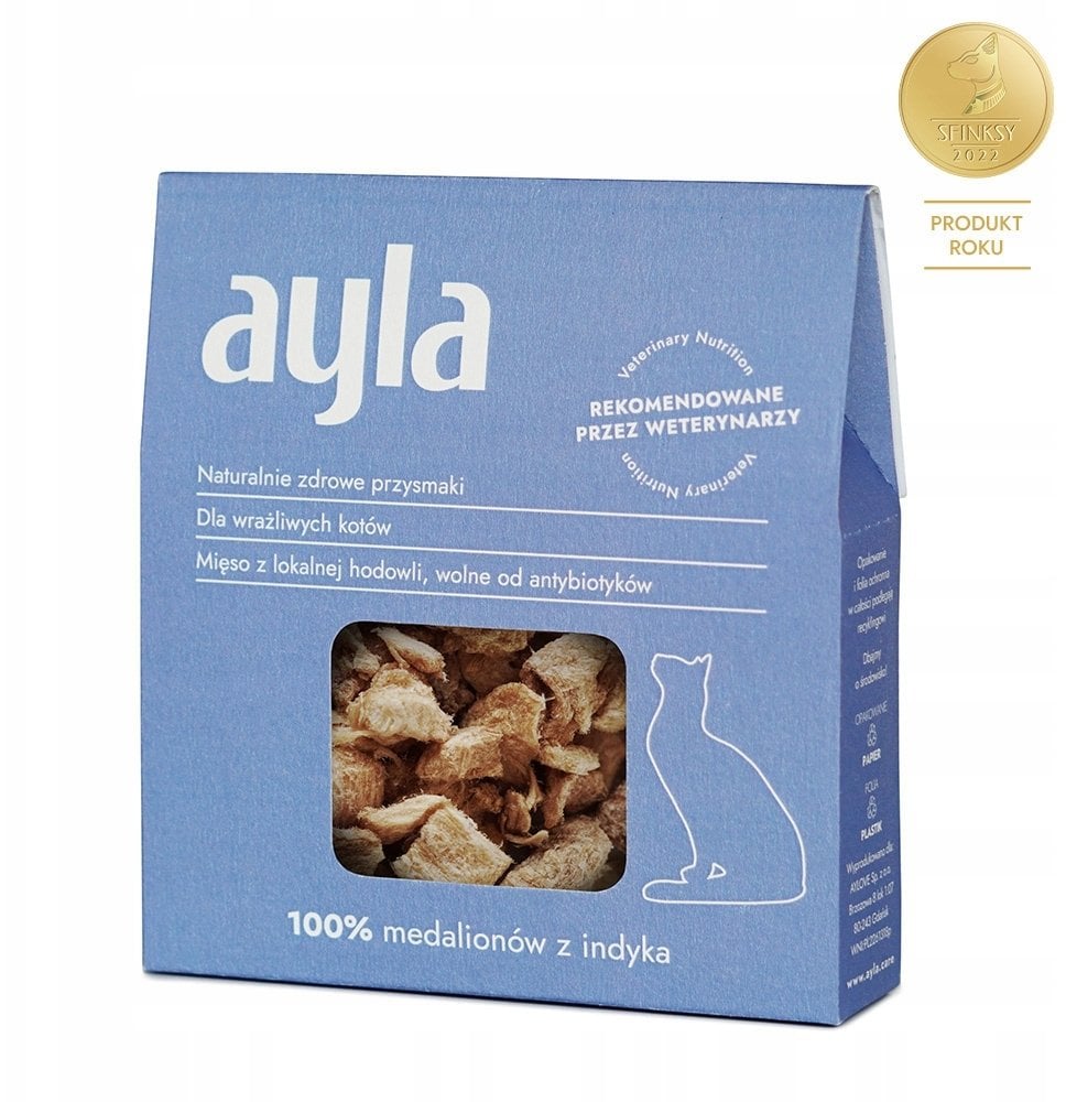 AYLA Delight Przysmaki dla kota - medaliony z piersi indyka 100% mięsa