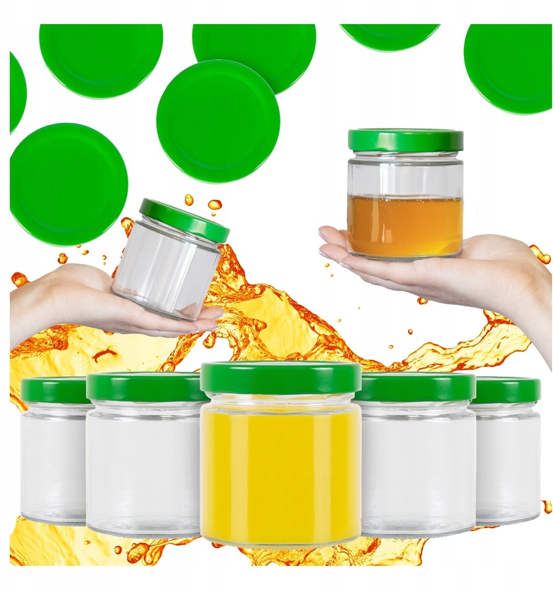 40x SŁOIKI SZKLANE ATENA 410ml SŁOIK na ŚWIECZKI OGÓRKI DŻEM MIÓD + WIECZKA