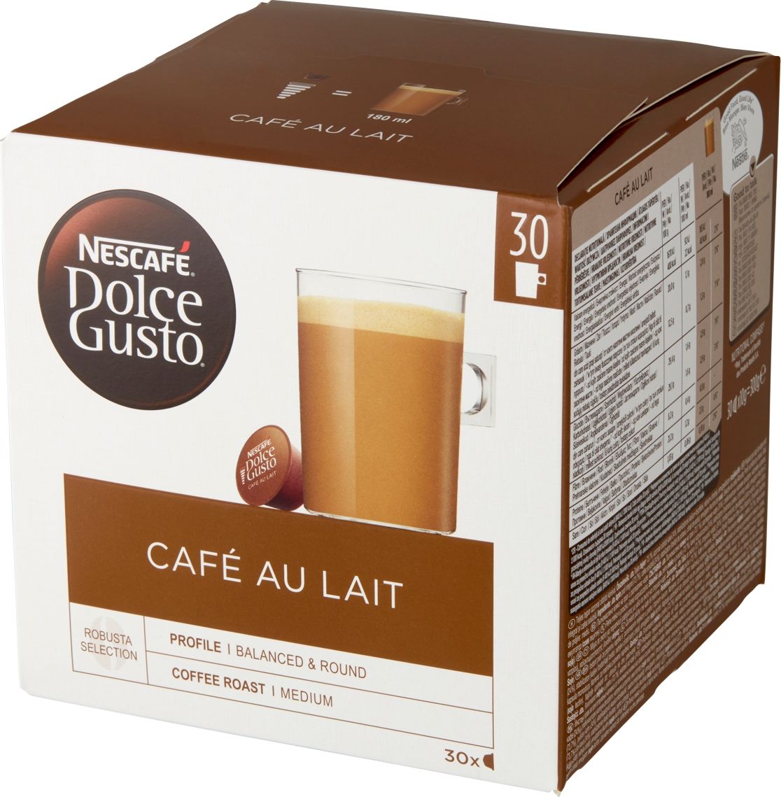 Nescafe NESCAFE DOLCE GUSTO Cafe Au Lait 30 kapsułek