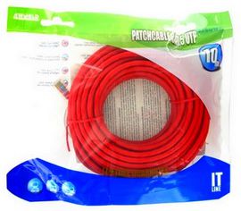 4World kabel krosowy RJ45, bez osłonki, Cat. 5e UTP, 10 m, czerwony (04715)