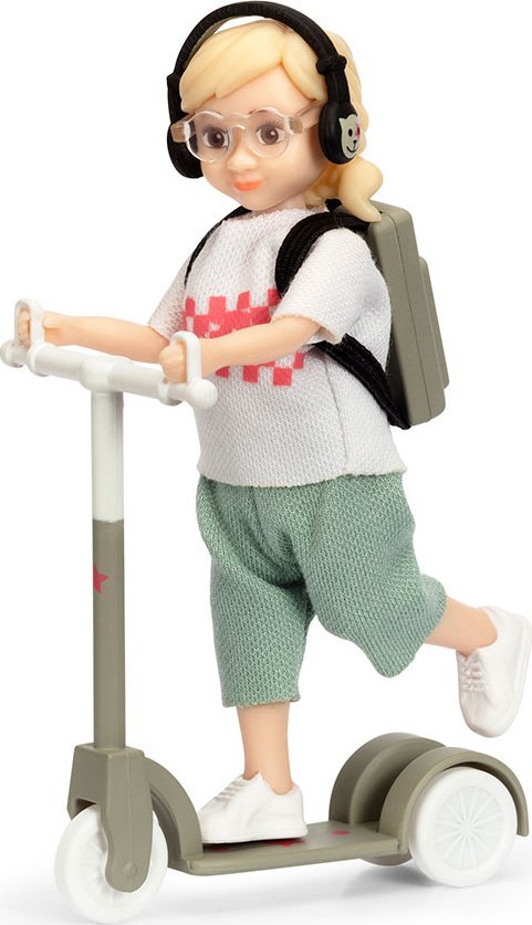 Micki Lalka dziewczynka Lundby na Hulajnodze