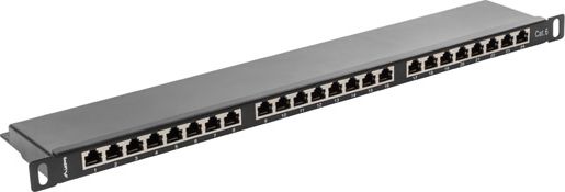 Lanberg Patch panel 0.5U 19" 24x RJ-45 Kat.6 Czarny (PPS6-0024-B)