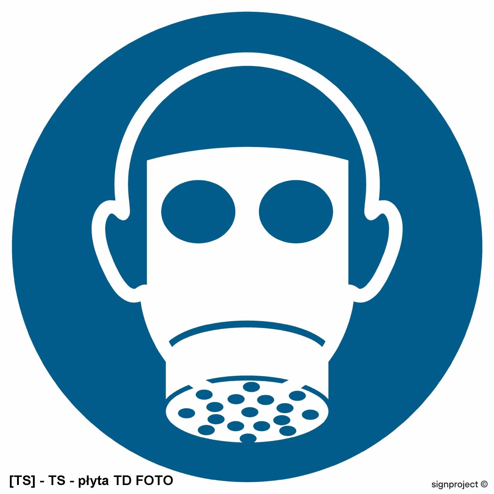 GJ017 - Nakaz stosowania ochrony dróg oddechowych 500x500