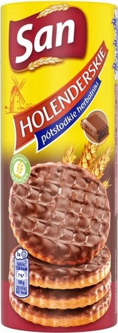 San Łakotki Ciastka holenderskie z czekoladą 170 g