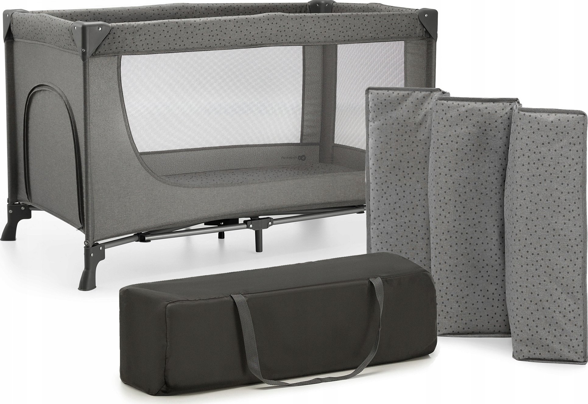 KinderKraft Łóżeczko turystyczne JOY 2 DARK GREY