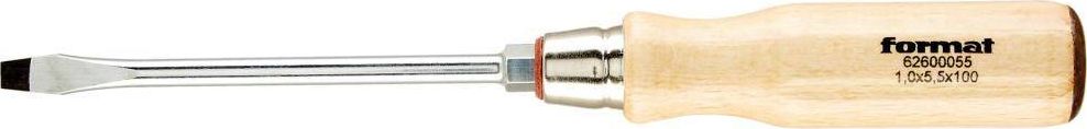Format Profesjonalny wkrętak płaski z drewnianą rękojeścią marki FORMAT