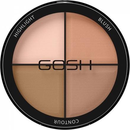 Gosh GOSH_Highlight Blush Contour 4in1 paleta do konturowania 001 Light 15g