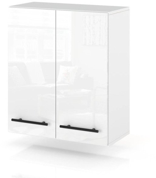 szafka kuchenna wisząca modułowa nowoczesna 60cm spremium biały połysk