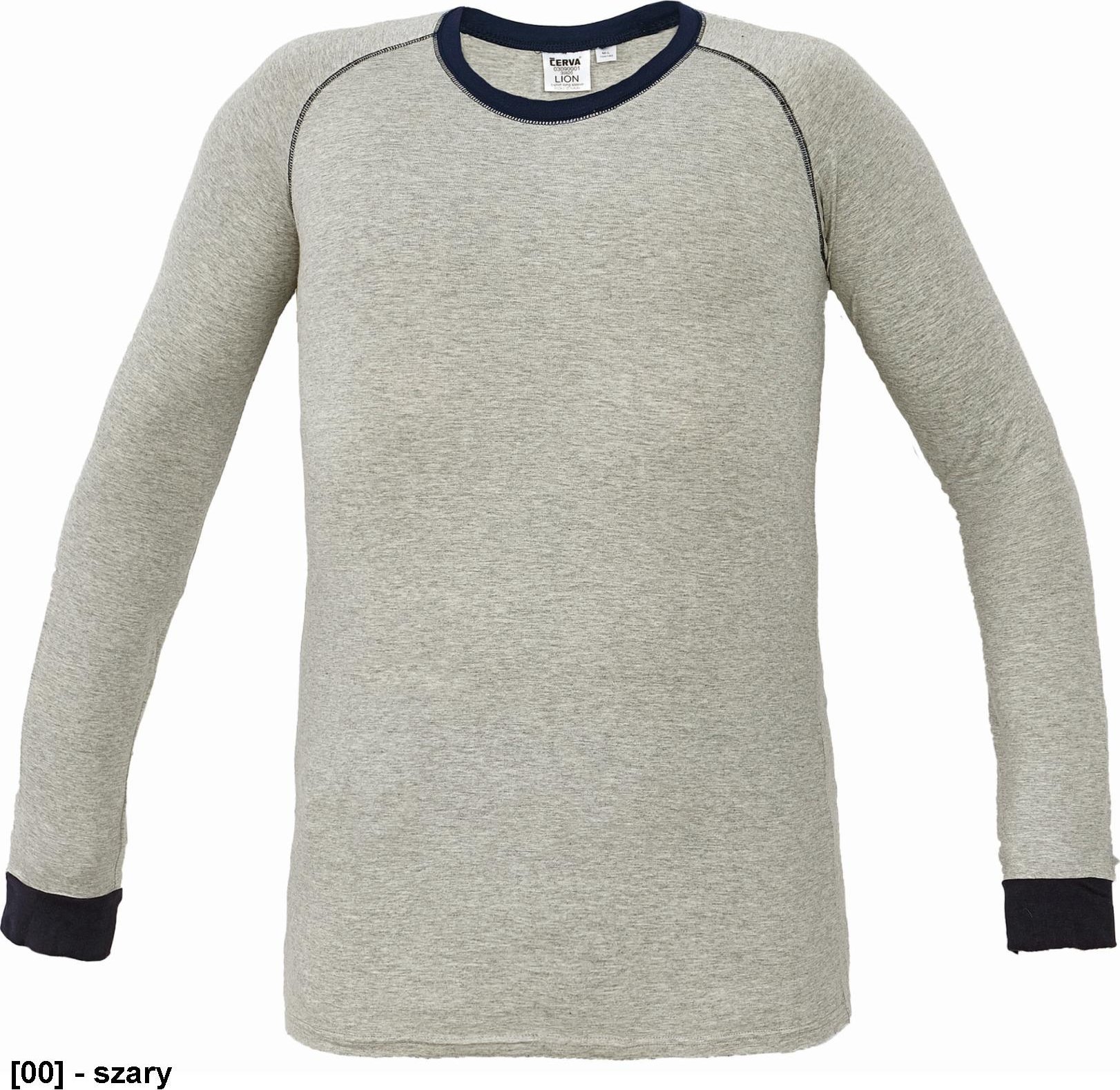 CERVA LION podkoszulek - męskI długi rękaw, włókno: sojowe 47%, bambusowe 24%, (wersja zimowa) - szary XXL