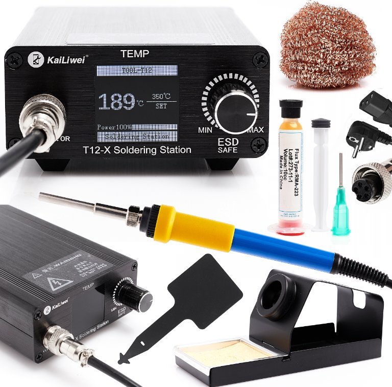 Zestaw Stacja Lutownicza Techrebal T12-X OLED 75W T12 + Akcesoria Techrebal