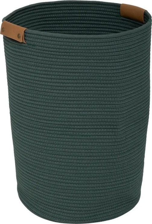 Kosz na pranie bawełniany 80L ciemnozielony